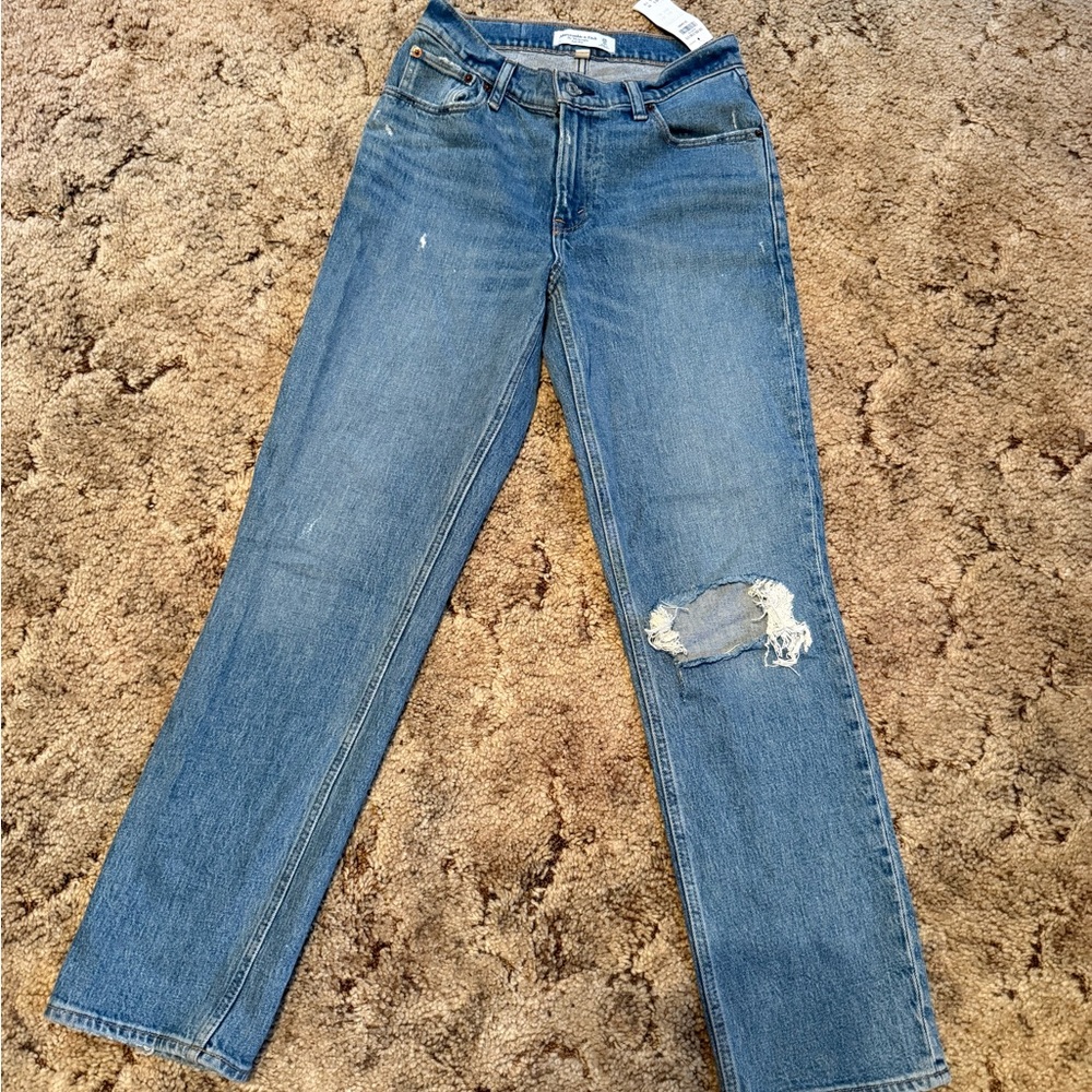 Abercrombie & Fitch Blue Straight Leg Jeans